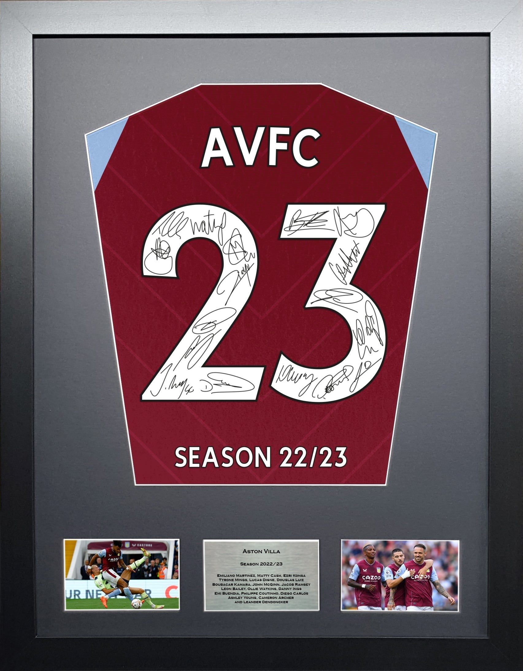 Aston Villa Home Shirt 2022-23 with Coutinho 23 printing