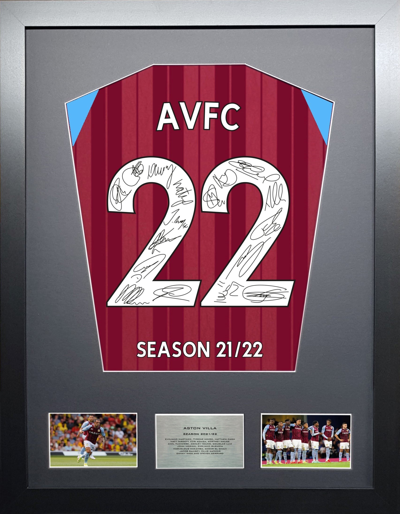 Aston villa signed sales shirt