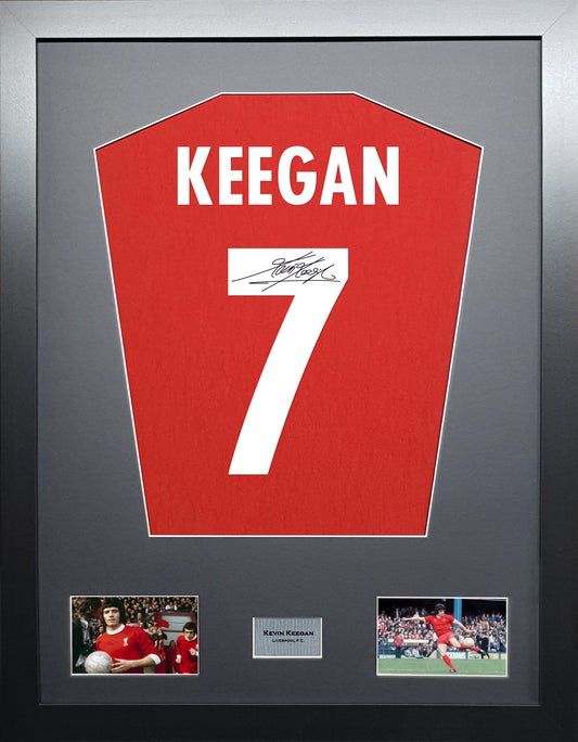 Kevin Keegan Liverpool Machine signed Shirt Frame