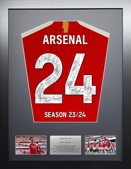 Arsenal 2024 Season Team signed Shirt Frame