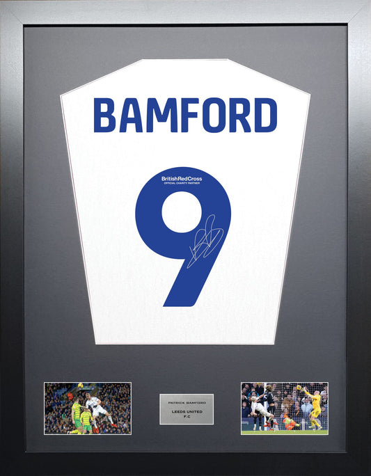 Patrick Bamford Leeds United signed shirt display 2024 season