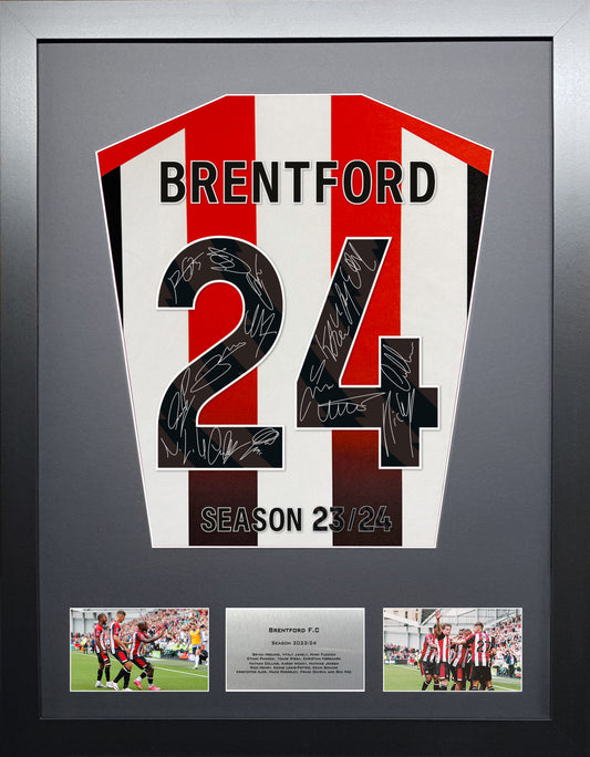 Brentford 2024 Season Team Signed Shirt Frame