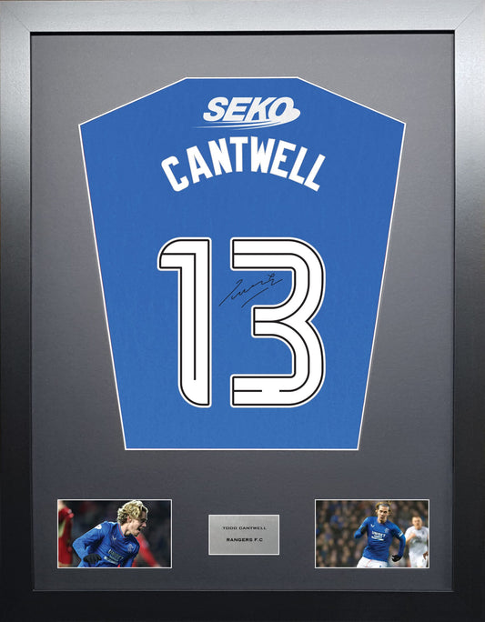 Todd Cantwell Rangers signed shirt display 2024 season