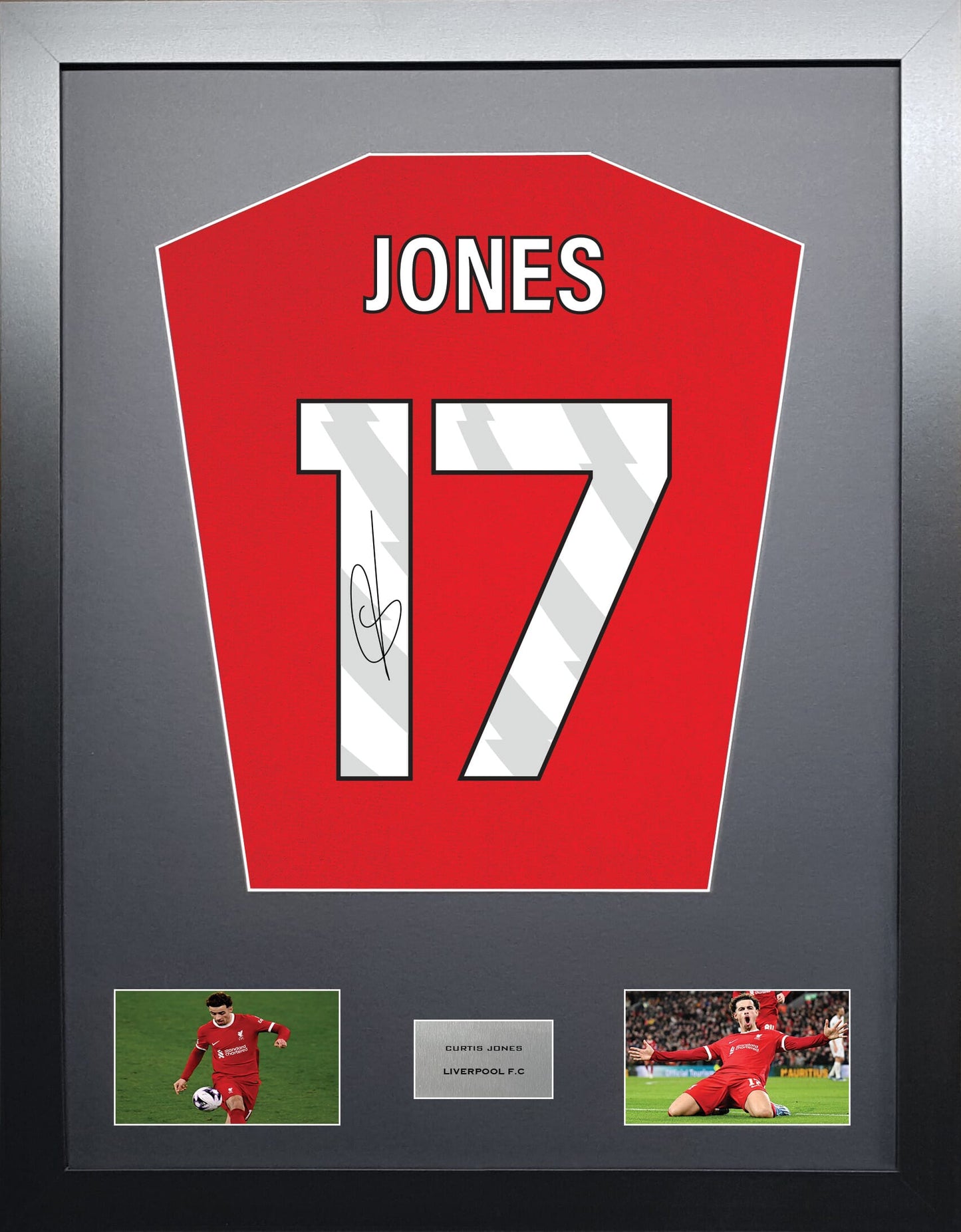 Curtis Jones Liverpool signed shirt display 2024 season