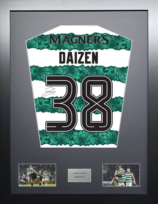 Daizen Maeda Celtic signed shirt display 2024 season