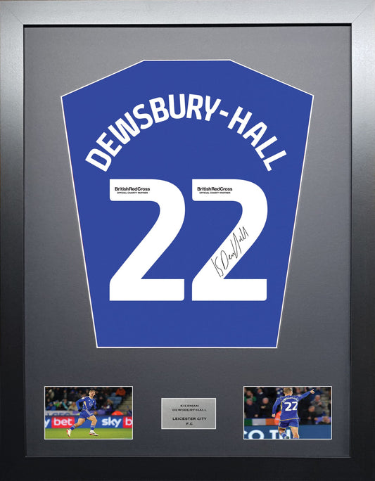 Kiernan Dewsbury-Hall Leicester City signed shirt display 2024 season