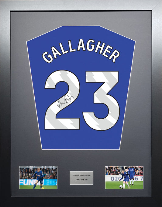 Conor Gallagher Chelsea signed shirt display 2024 season