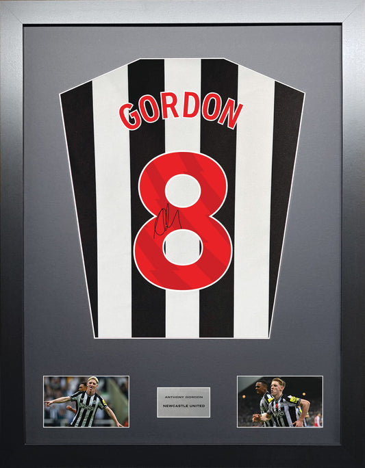 Anthony Gordon Newcastle United signed shirt display 2024 season