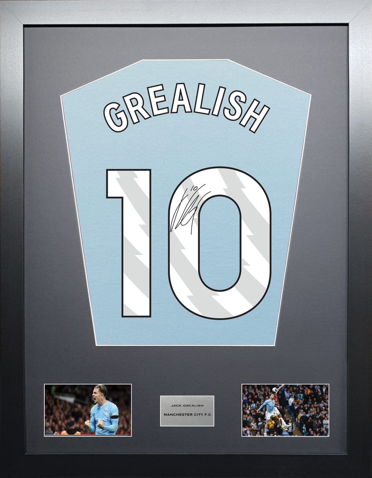 Jack Grealish Manchester City signed shirt display 2024 season