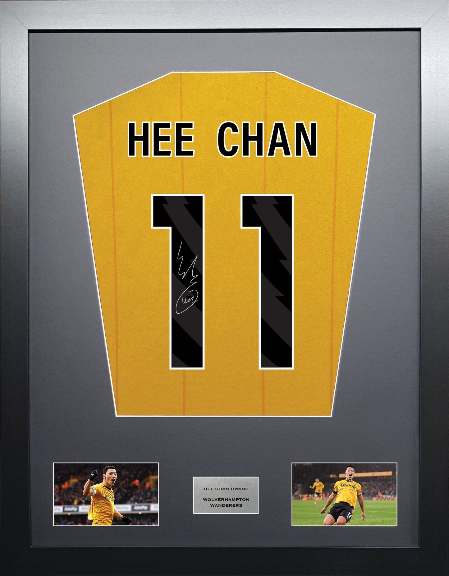 Hwang Hee-chan Wolverhampton Wanderers signed shirt display 2024 season
