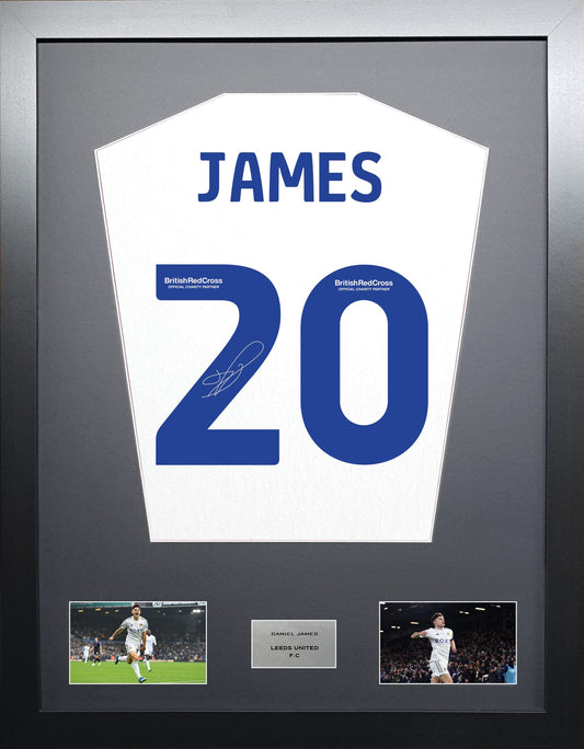 Daniel James Leeds United signed shirt display 2024 season