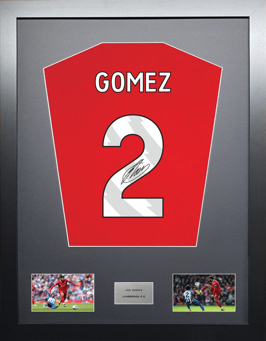 Joe Gomez Liverpool signed shirt display 2024 season