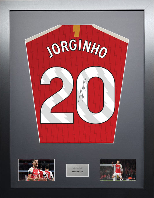 Jorginho Arsenal signed shirt display 2024 season