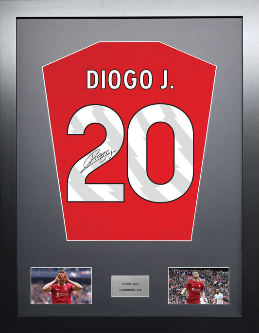 Diogo Jota Liverpool signed shirt display 2024 season