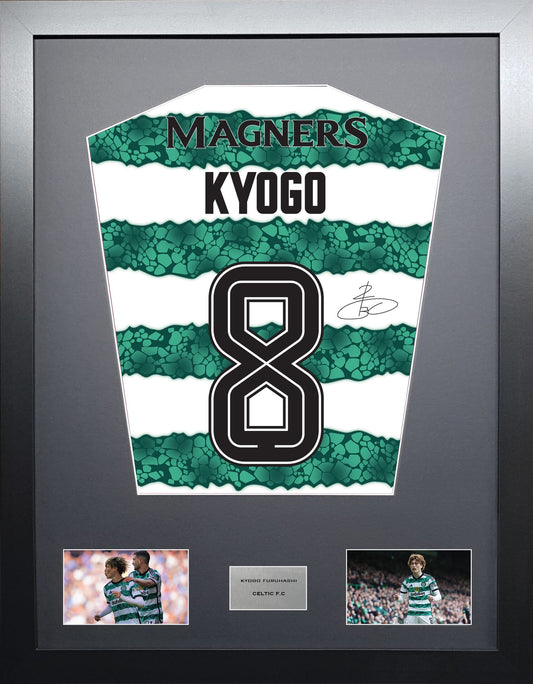 Kyogo Furuhashi Celtic signed shirt display 2024 season