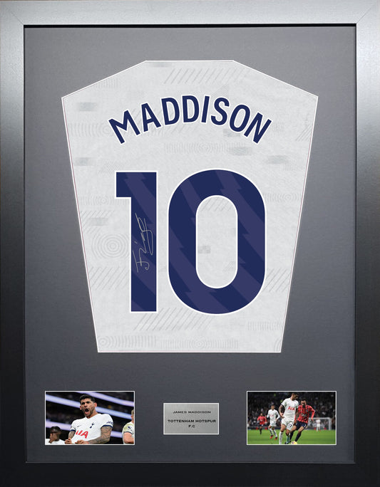 James Maddison Tottenham Hotspur signed shirt display 2024 season