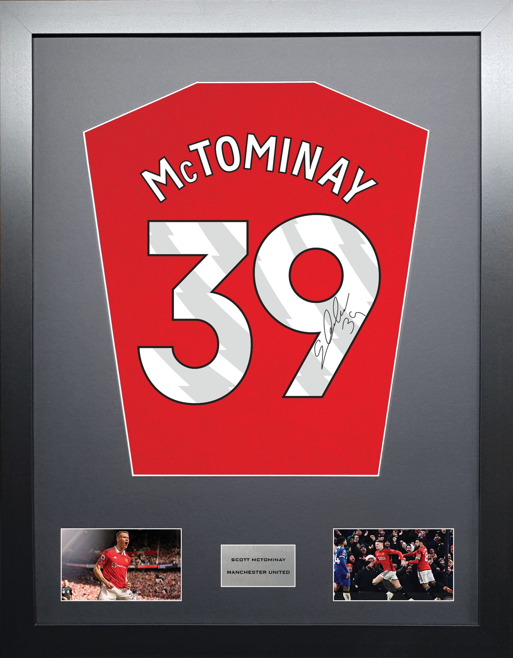 Scott McTominay Manchester United signed shirt display 2024 season