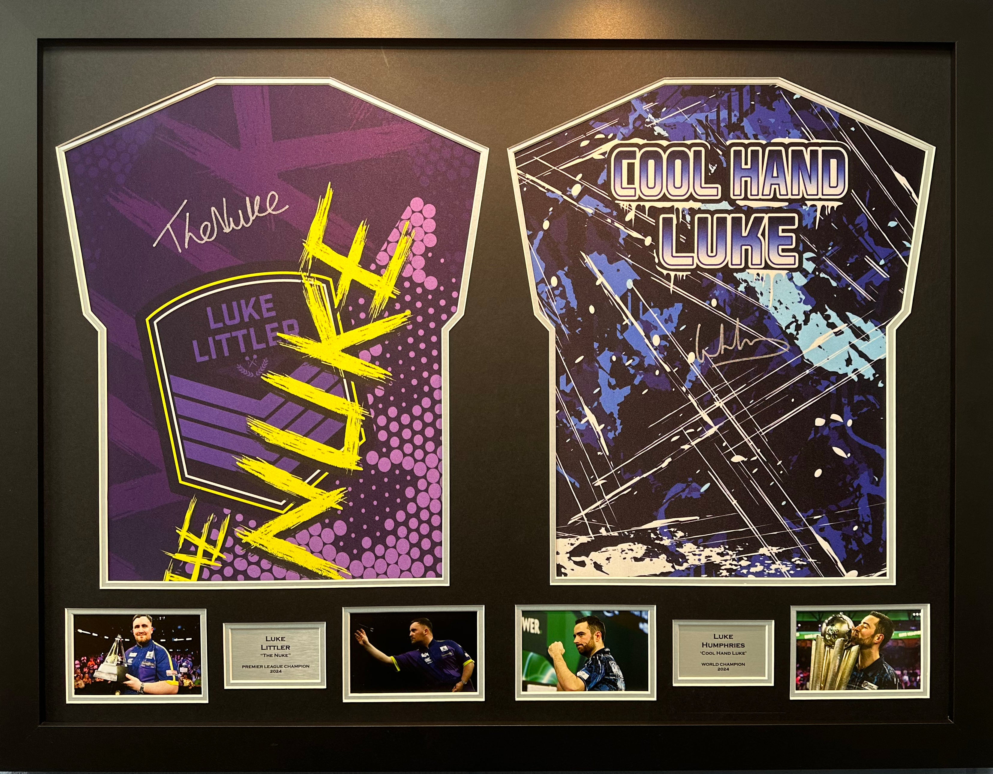 Luke Littler and Luke Humphries Signed Darts Shirt Display – The Frame Lab