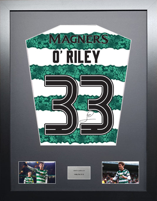 Matt O'Riley Celtic signed shirt display 2024 season