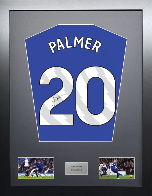 Cole Palmer Chelsea signed shirt display 2024 season