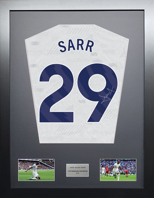 Pape Matar Sarr Tottenham Hotspur signed shirt display 2024 season