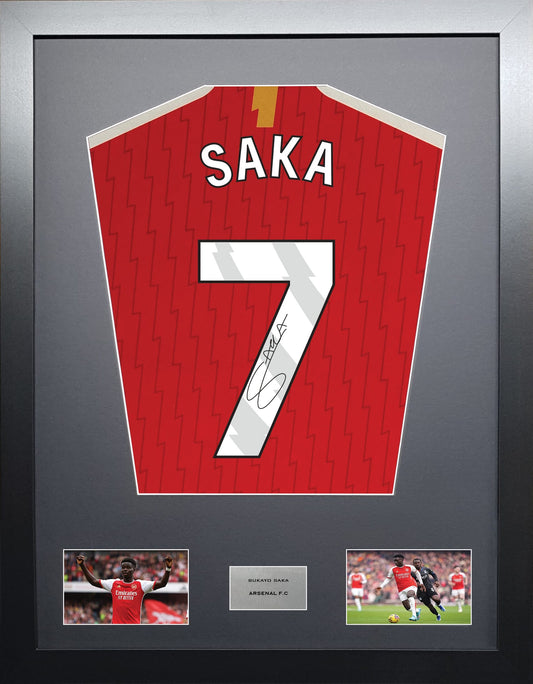 Bukayo Saka Arsenal signed shirt display 2024 season