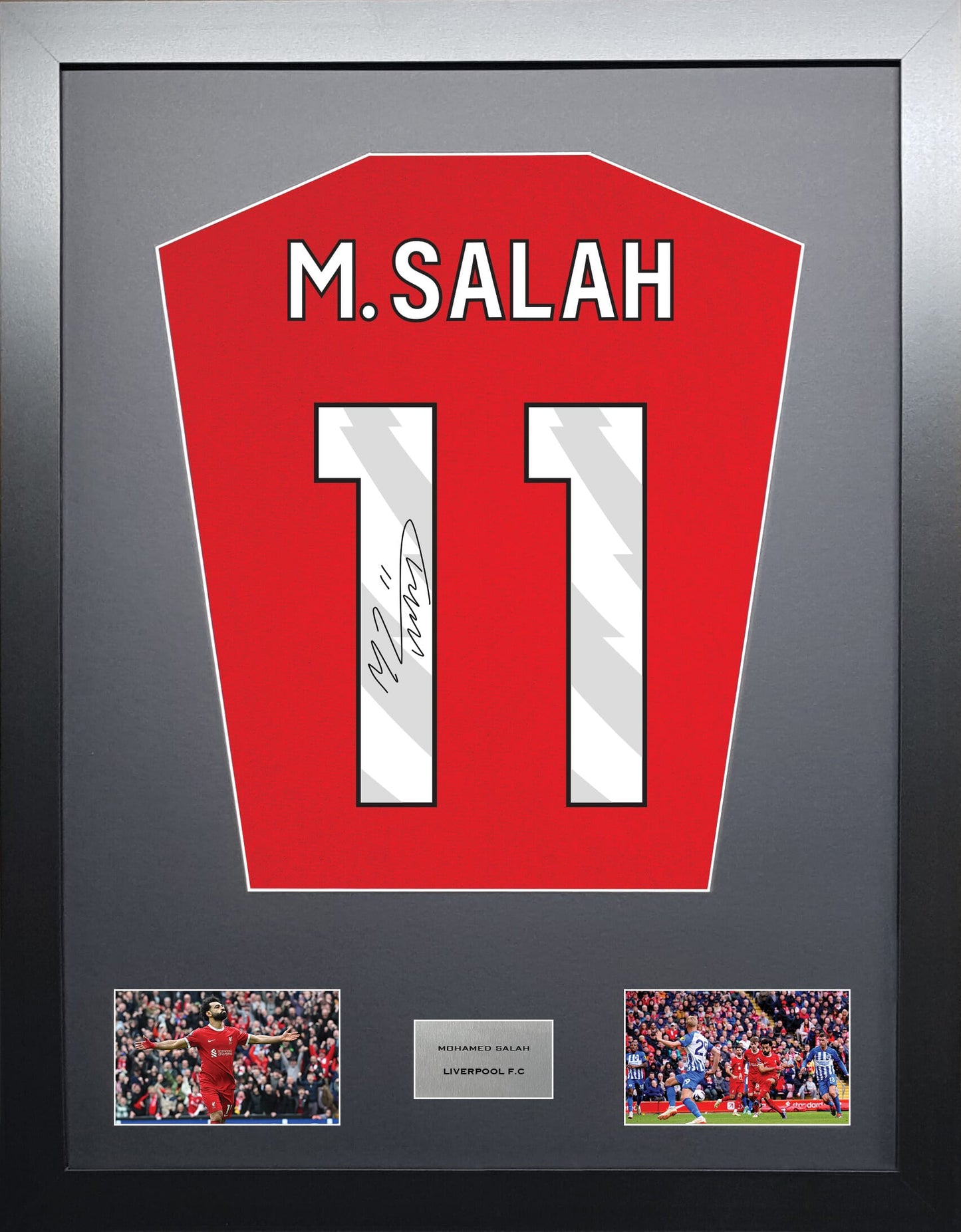 Mohamed Salah Liverpool signed shirt display 2024 season