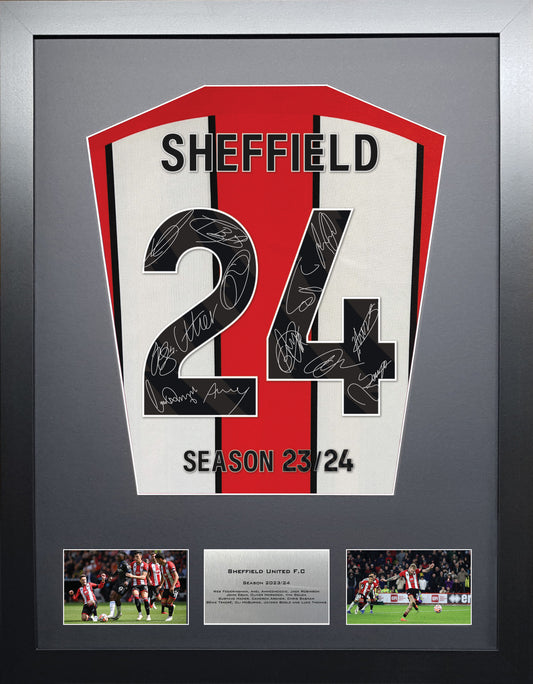 Sheffield United 2024 Season Team Signed Shirt Frame