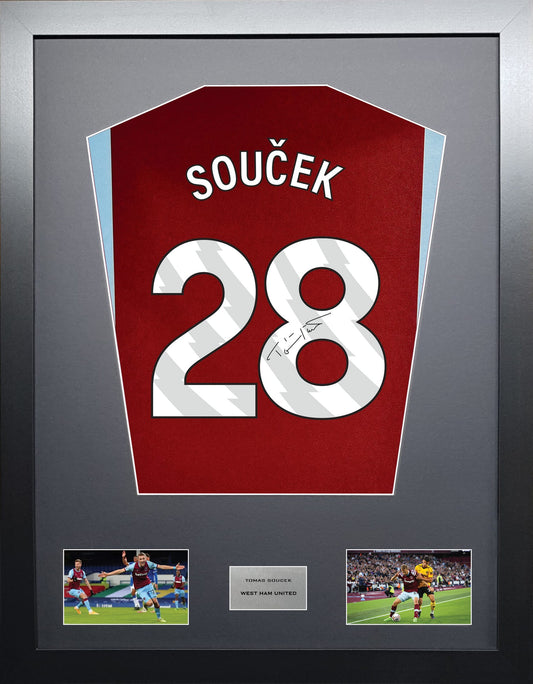 Tomas Soucek West Ham signed shirt display 2024 season