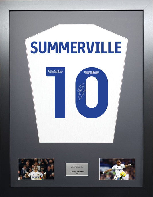 Crysencio Summerville Leeds United signed shirt display 2024 season