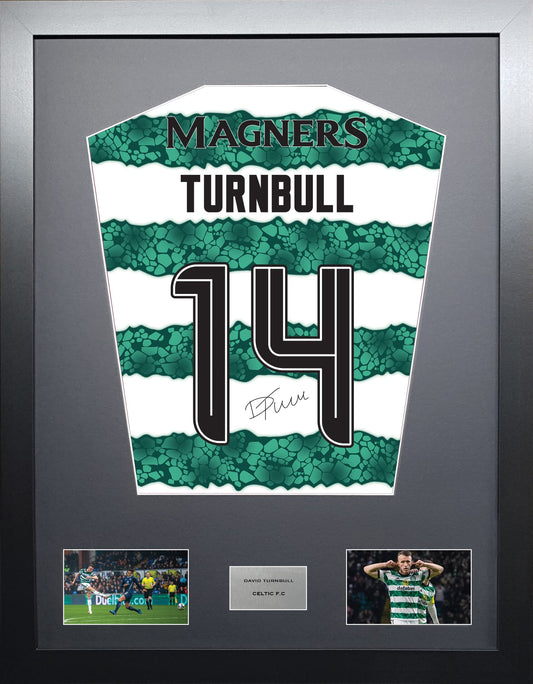 David Turnbull Celtic signed shirt display 2024 season