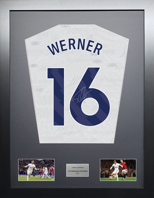 Timo Werner Tottenham Hotspur signed shirt display 2024 season