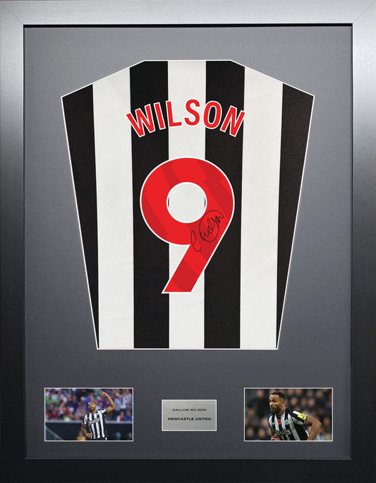 Callum Wilson Newcastle United signed shirt display 2024 season