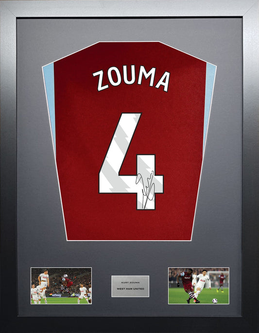 Kurt Zouma West Ham signed shirt display 2024 season