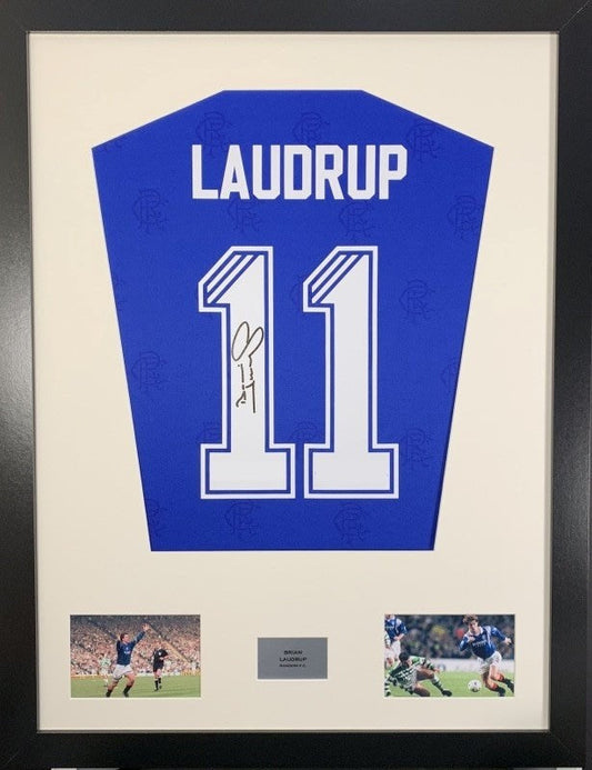 Brian Laudrup Rangers signed Shirt Frame