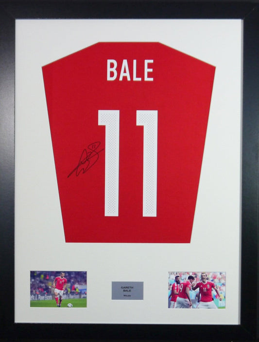 Gareth Bale Wales signed Shirt Frame