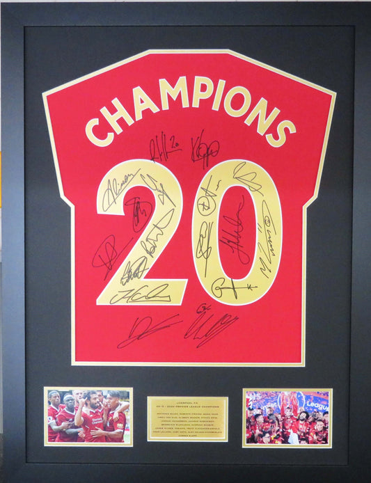 Liverpool Team signed Premier League Champions Frame Deluxe Edition