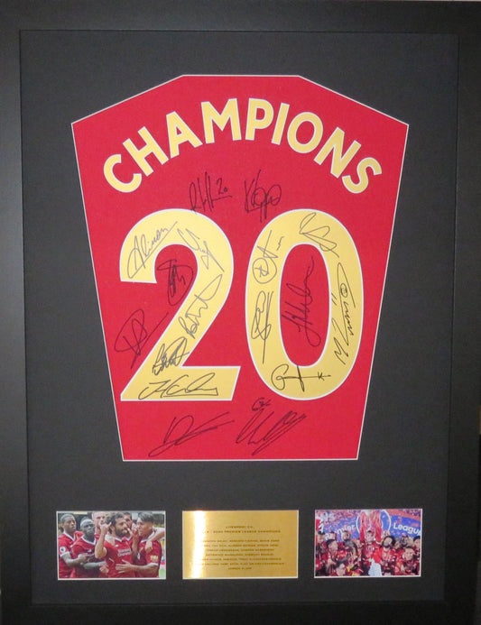 Liverpool Team signed Premier League Champions Frame