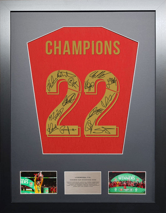 Liverpool EFL Cup Winners Team signed Frame