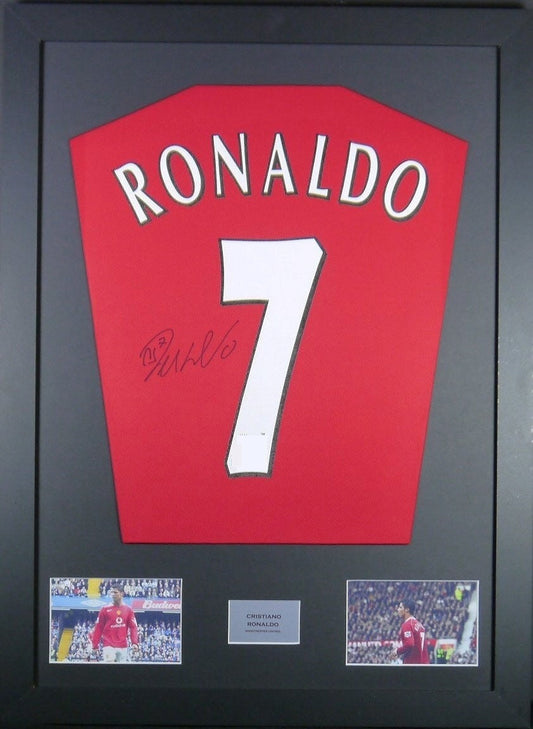 Cristiano Ronaldo Manchester United 2003 signed Shirt Frame