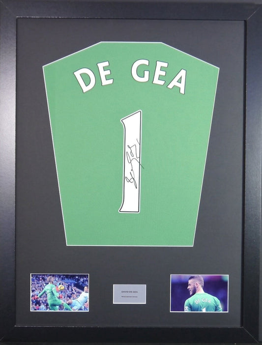 David De Gea Manchester United signed Shirt Frame
