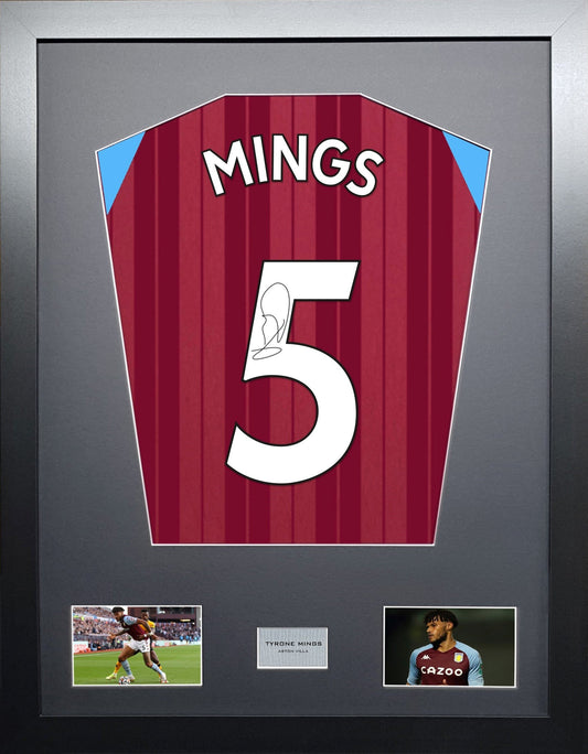 Tyrone Mings Aston Villa signed Shirt Frame