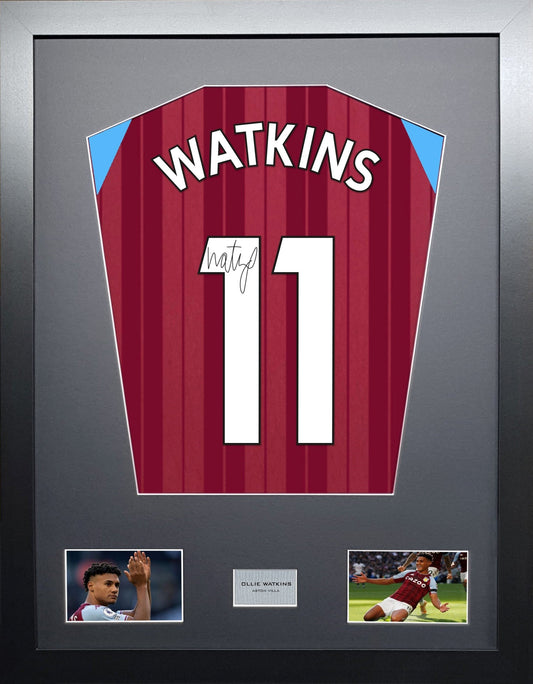 Ollie Watkins Aston Villa signed Shirt Frame