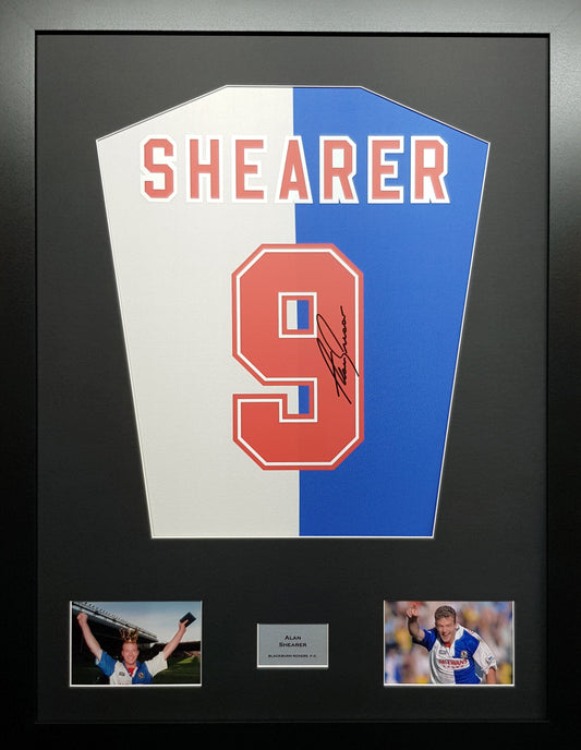 Alan Shearer Blackburn Rovers signed Shirt Frame