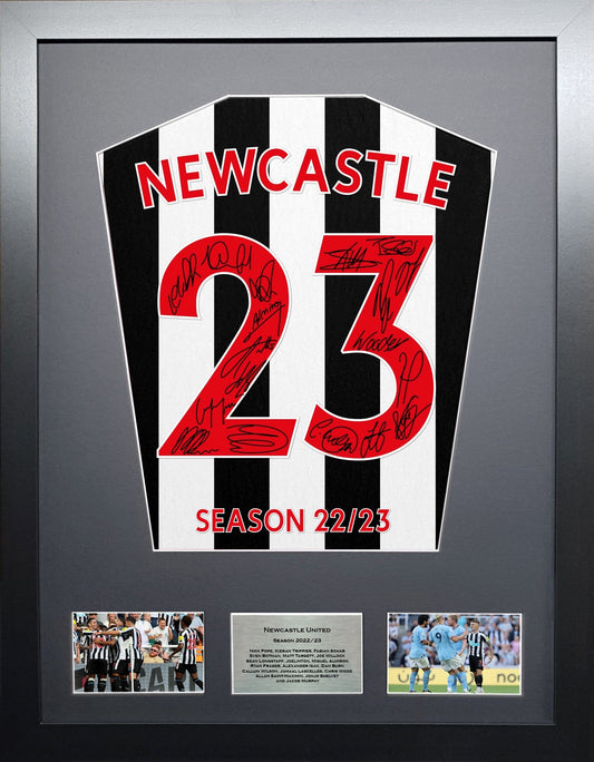 Newcastle United 2023 Team signed Shirt Frame