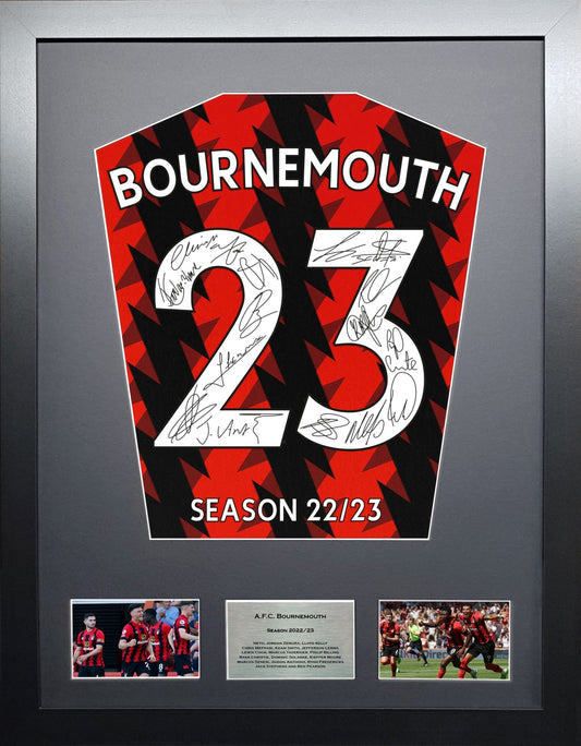 Bournemouth 2023 Season Team signed shirt Frame