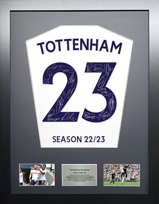 Tottenham Hotspur 2023 Team signed Shirt Frame