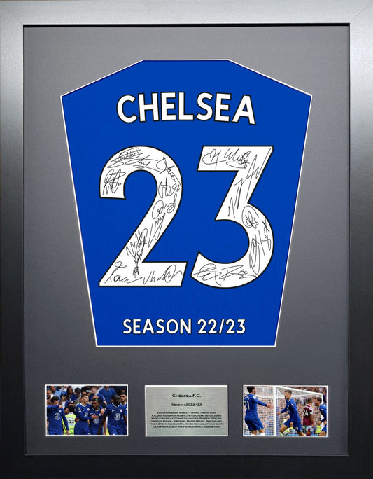 Chelsea 2023 Season Team signed Shirt Frame