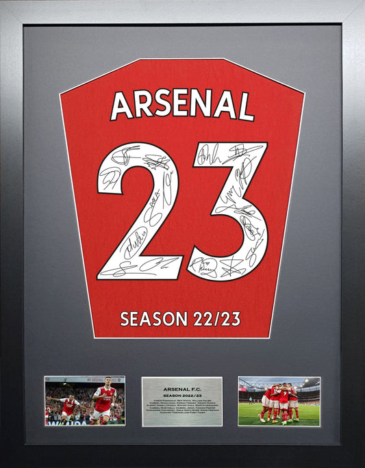 Arsenal 2023 Season Team signed Shirt Frame