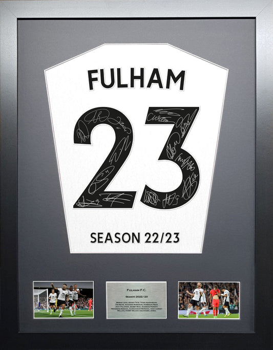Fulham 2023 Season Team signed shirt Frame